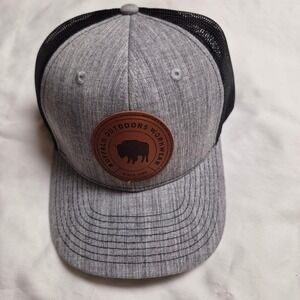 Buffalo Outdoors Workwear Mens Gray‎ Heathered Mesh Snapback Trucker Hat Cap